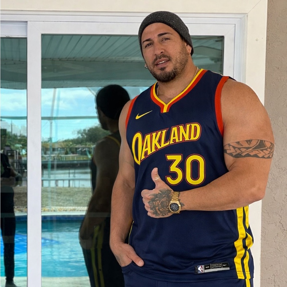 Nike Navy Jersey with Yellow and Red Accents